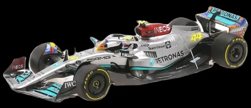 1/18 Mercedes Amg Petronas W13 E Lewis Hamilton #44 Miami Gp 2022  Minichamps F1 1