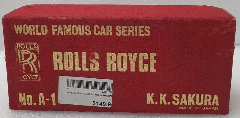 1/43 K.K. Sakura Rolls Royce Maroon 1
