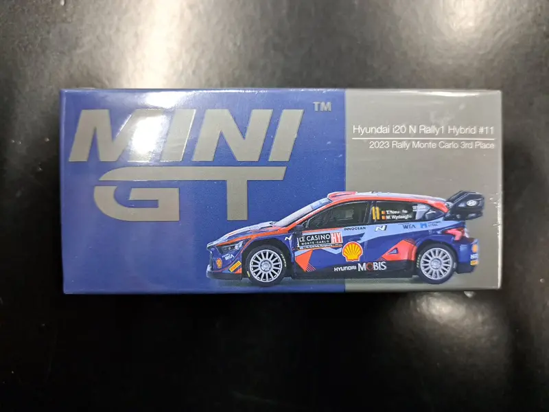 1/64 Minigt Hyundai I20 N Rally 1 Hybrid #11 2023 Rally Montecarlo 3Rd Place 1