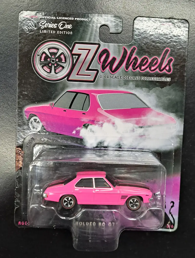 1/64 Oz Wheels Hq Gts Monaro Hot Pink W/ Custom Black Stripes Code 3 1