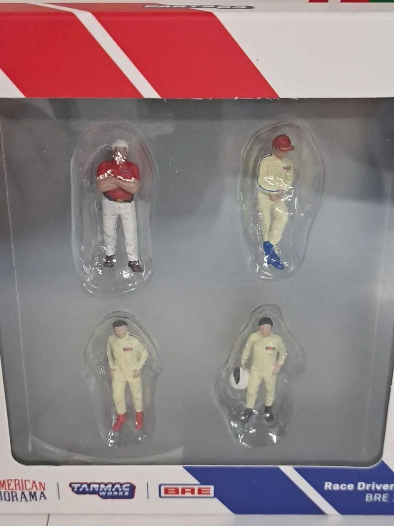 1/64 Tarmac Works American Diorama Figures Bre Race Drivers Pack 1
