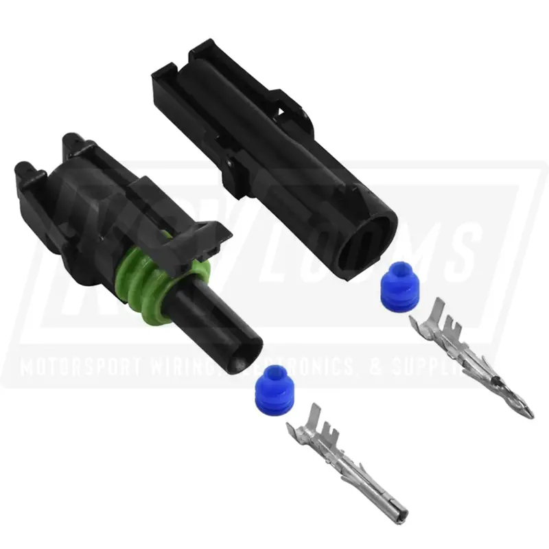 1-Way Connector Kit, Aptiv (Delphi) Weather-Pack (12-10 Awg) 1