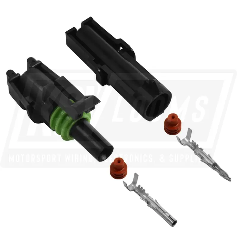 1-Way Connector Kit, Aptiv (Delphi) Weather-Pack (22-18 Awg) 1