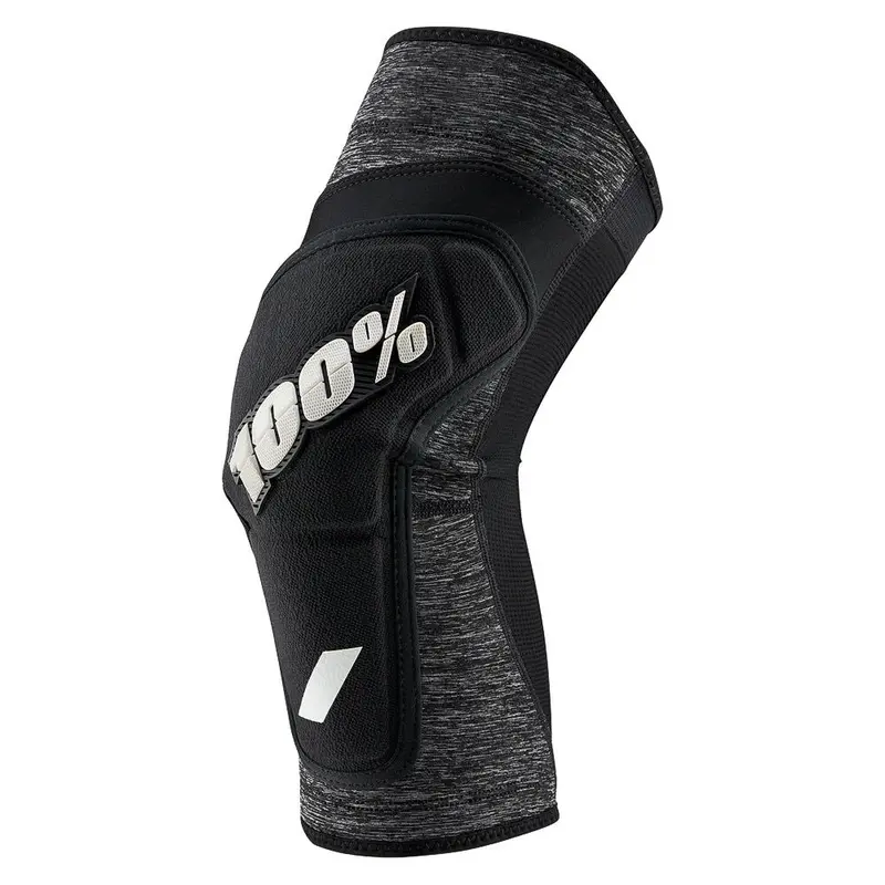 100% Ridecamp Knee Pads - Heather Grey/Black 1