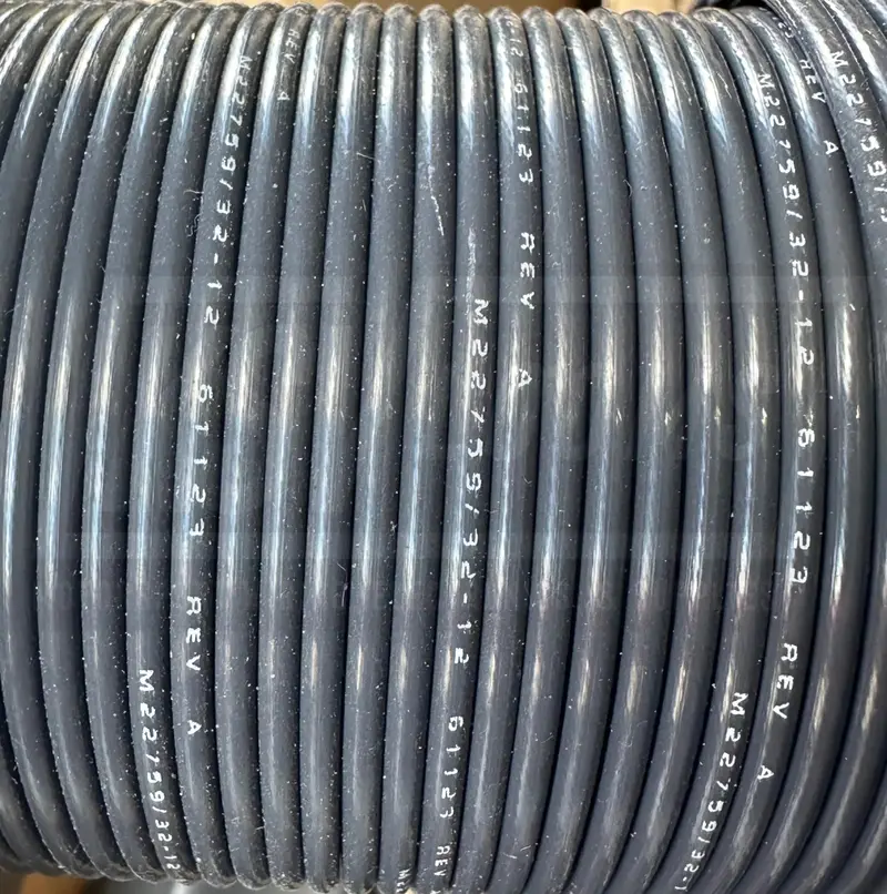 12 Awg Black Tefzel Wire M22759/32-12-0 (Cut Length) 1