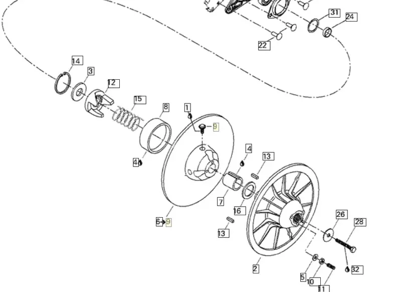 1998-2003 Ski-Doo Mxz Roller (417126601) 1