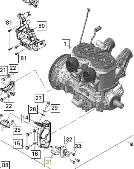 2008-2010 Ski-Doo Mxz/Summit/Renegade Stopper (512060179) 1
