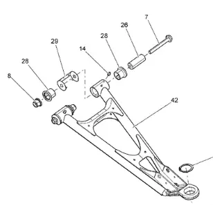 2014 Can-Am Maverick 1000R Upper Front A-Arm 1