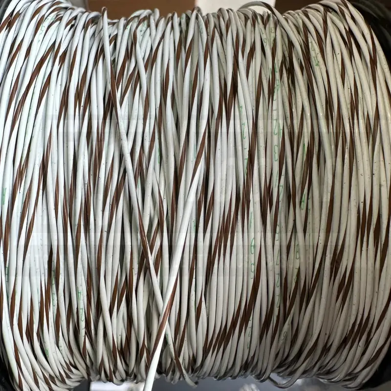 24 Awg White/Brown Striped Tefzel Wire M22759/32-24-91 (Cut Length) 1