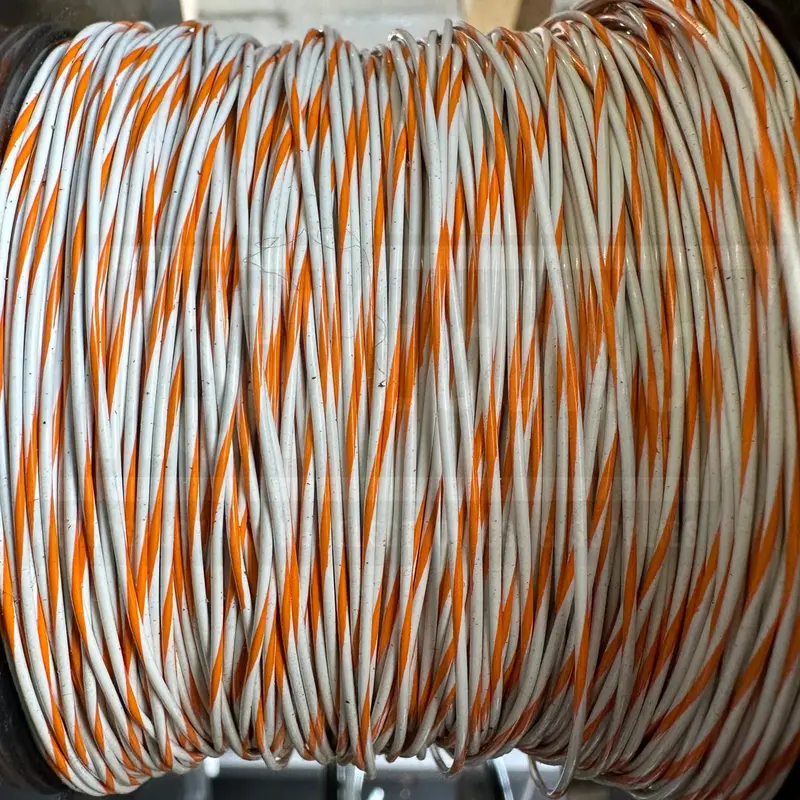 24 Awg White/Orange Striped Tefzel Wire M22759/32-24-93 (Cut Length) 1