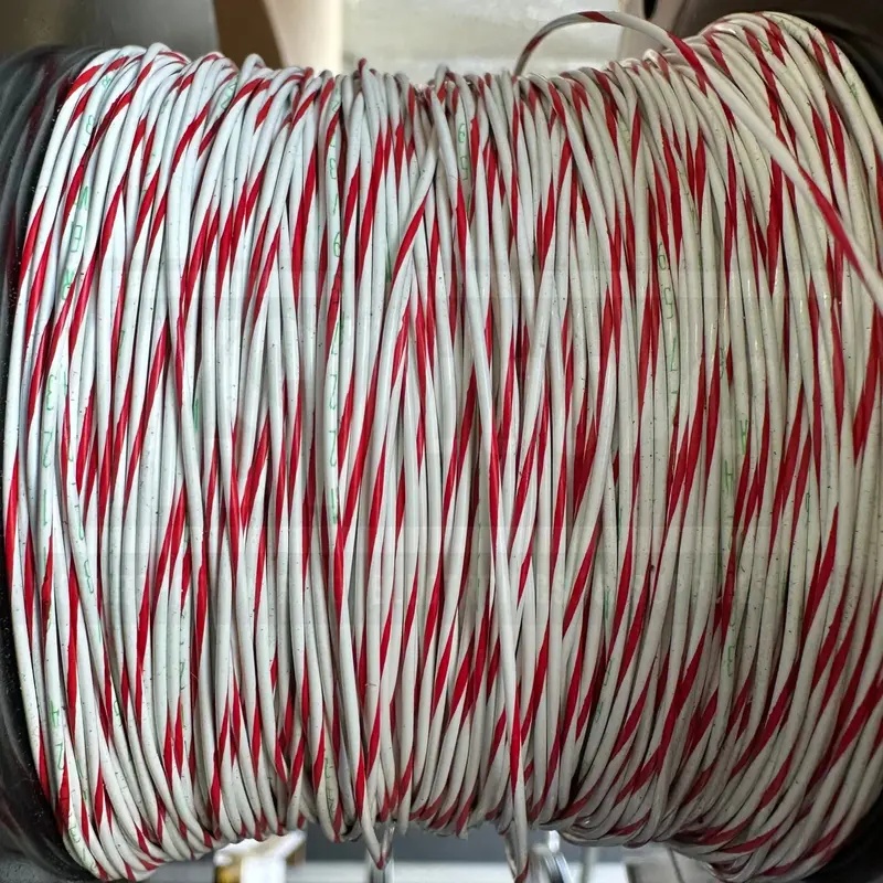 24 Awg White/Red Striped Tefzel Wire M22759/32-24-92 (Cut Length) 1