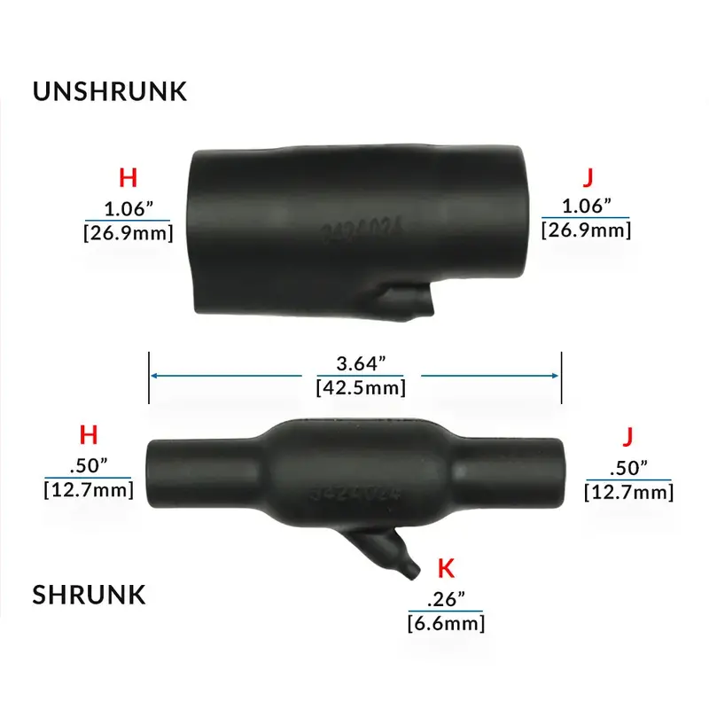 342A024-25-0 Raychem/Te Connectivity Shrink Boot 1