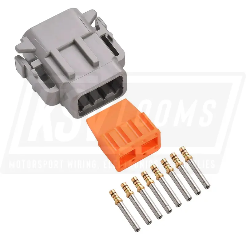 8-Way Deutsch Dtm06-08Sa Plug Connector Kit (Gold Sockets, 24-20 Awg) 1