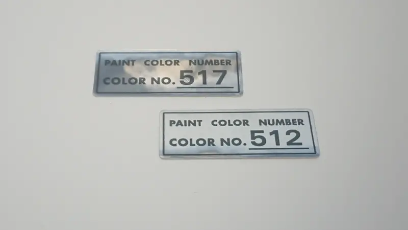 80'S And 90S Era Paint Code Reproduction Stickers 1