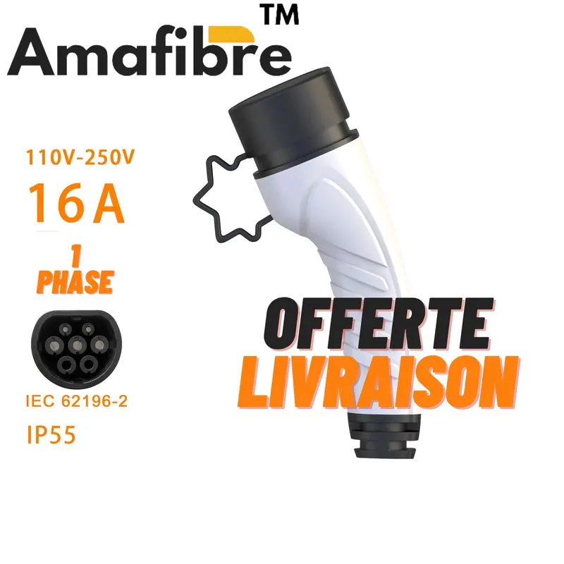 Adaptateur Prise Type 2 De Remplacement 1 Phase 1