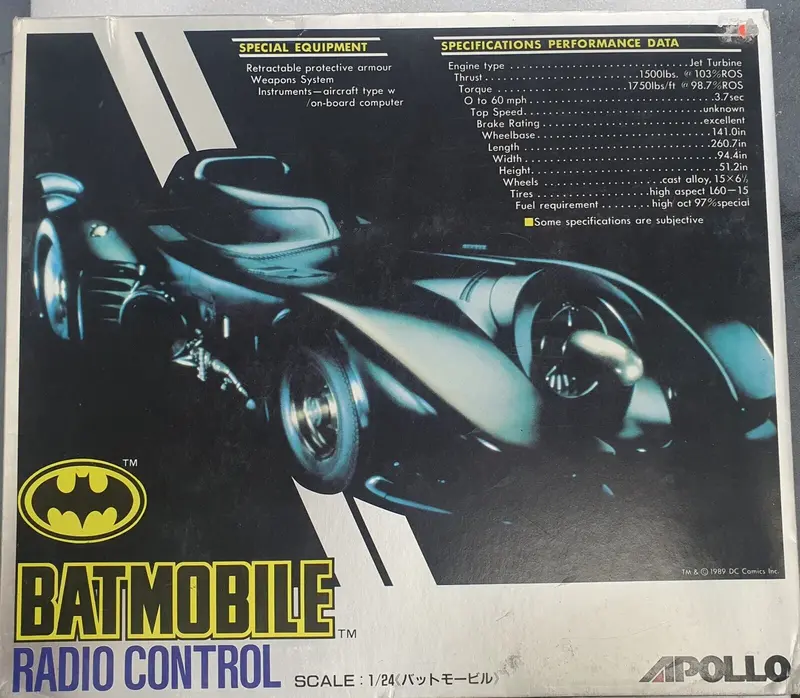Apollo 1/24 Remote Control Batmobile 1