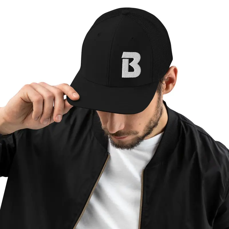 Banner 'B' Trucker Cap Black 1