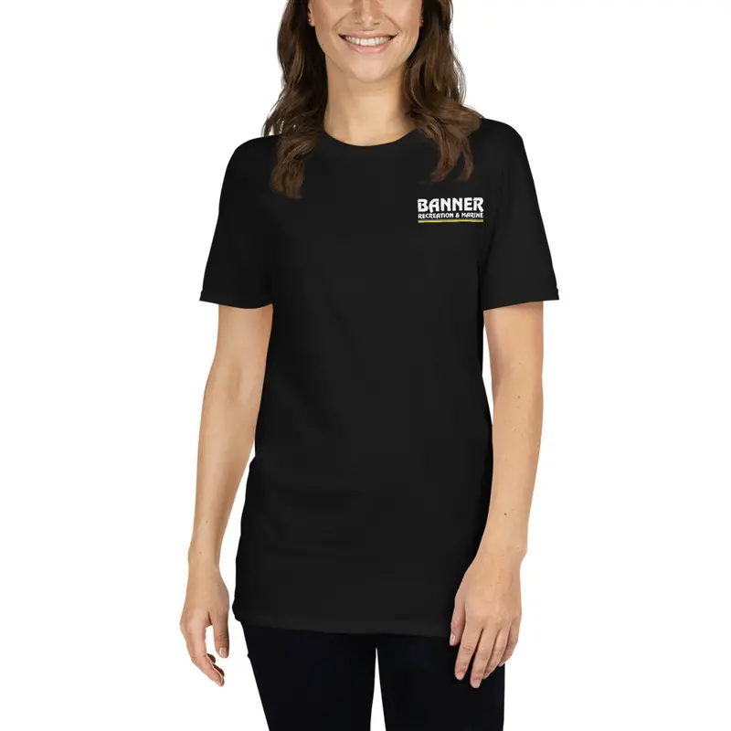 Banner Short-Sleeve Unisex T-Shirt - Black 1