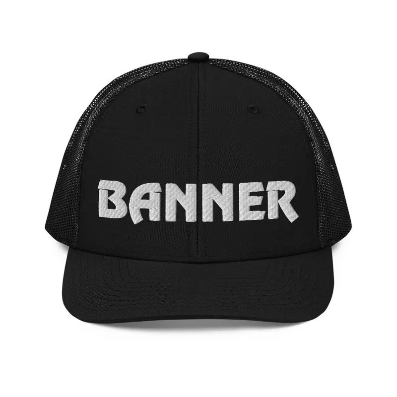 Banner Trucker Cap - Black 1