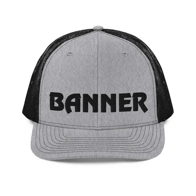 Banner Trucker Cap - Grey 1