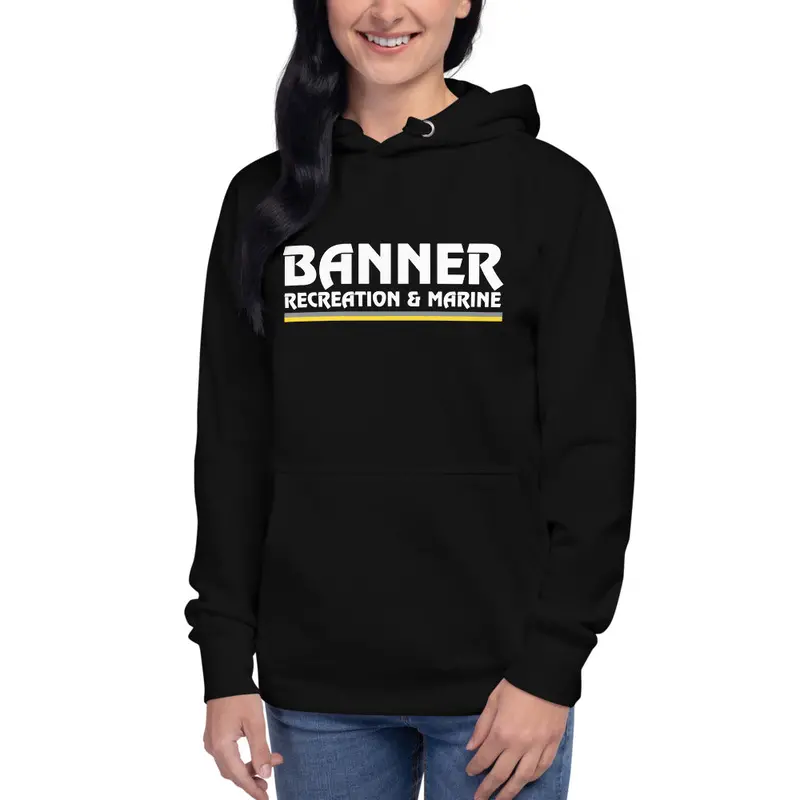 Banner Unisex Hoodie - Black 1