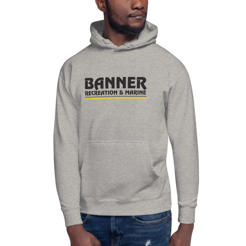 Banner Unisex Hoodie - Grey 1