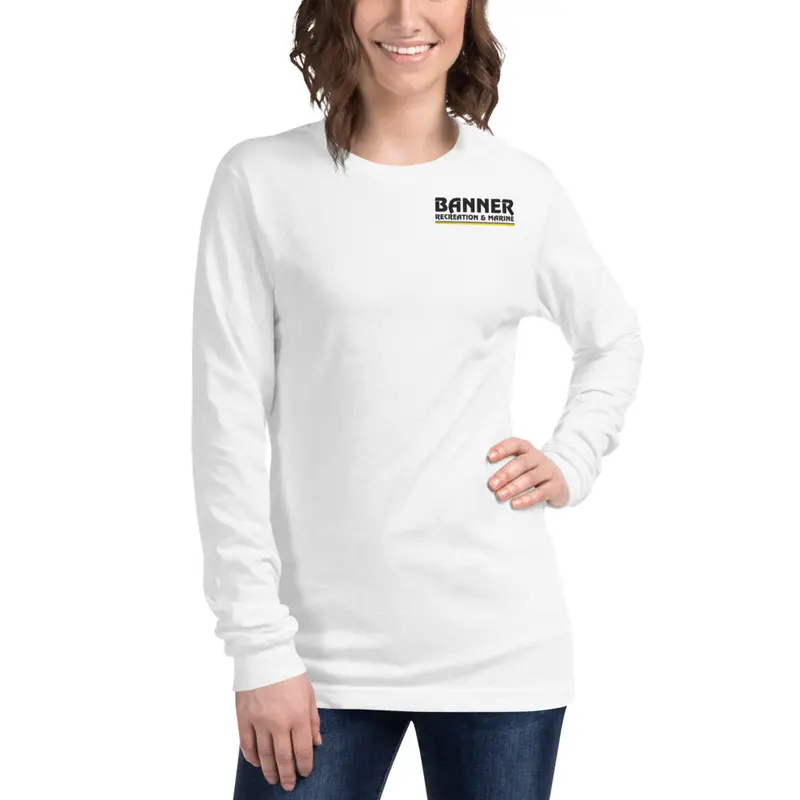 Banner Unisex Long Sleeve Tee - White 1