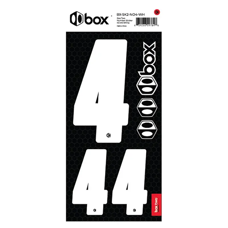 Box Two Number Sticker Kit - White 4