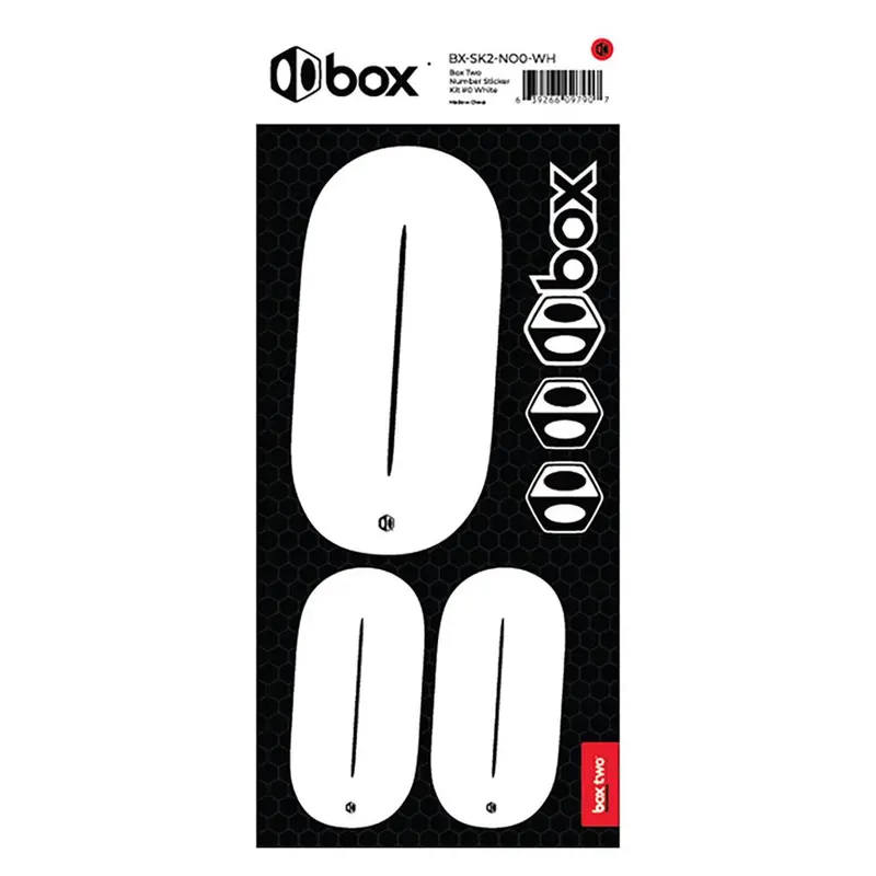 Box Two Number Sticker Kit - White 8