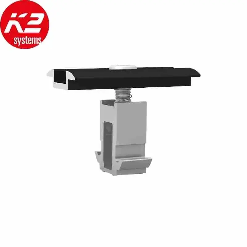 Bride Intermédiaire Noire Pour Minirail Ou Dome 6.10/Xpress - Cadre 30-50Mm - K2 Systems 1