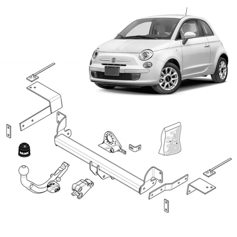 Brink Towbar European For Fiat 500 (07/2007 - On), Fiat 500C (09/2009 - On), 500 C (09/2009 - On) 1