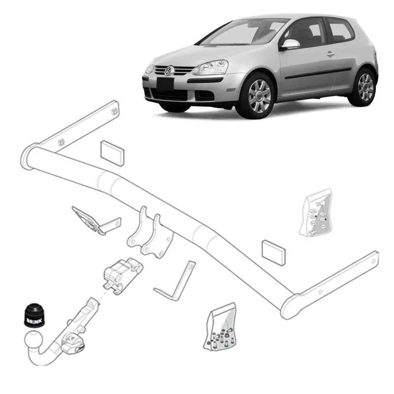 Brink Towbar European For Volkswagen Golf (10/2003 - 07/2010) 1