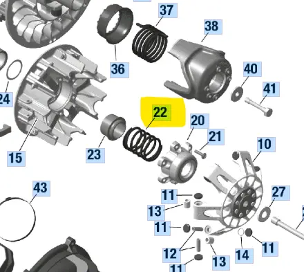 Brp Compression Spring, Drive Pulley 1