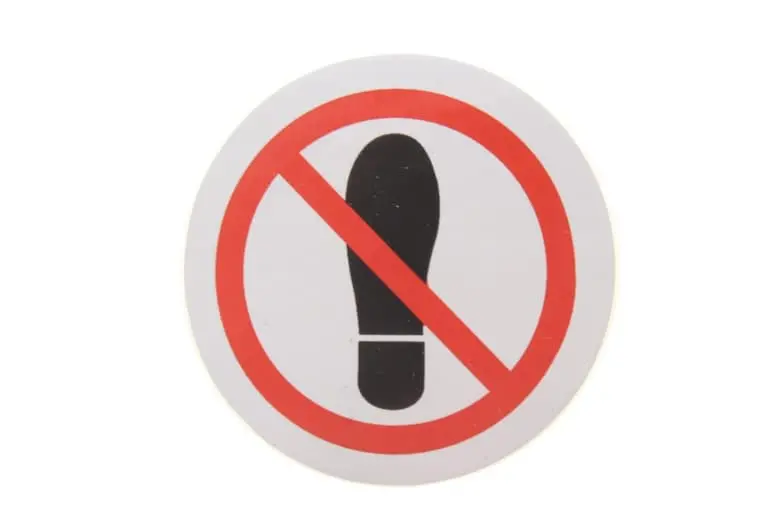 Brp Pictogram Foot Gate Label 1