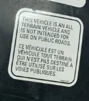 Can-Am Atv Transport Canada Label 1