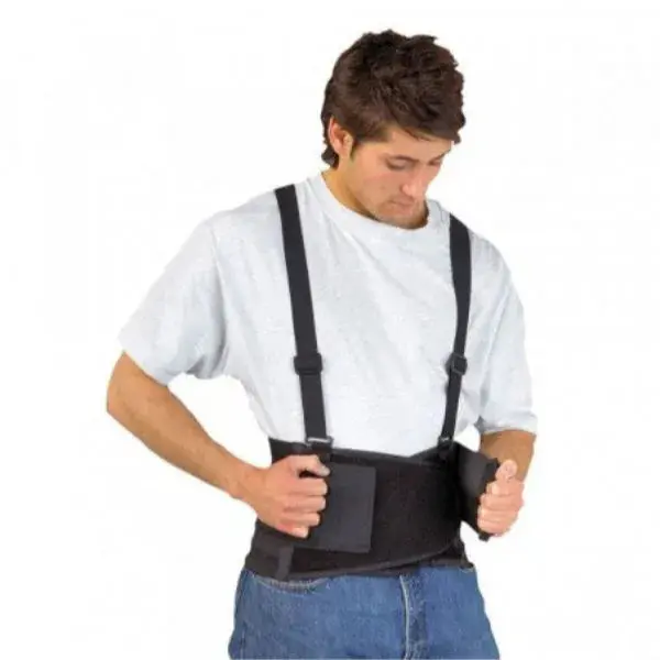 Ceinture Lombaire 8" Professionnelle | Maintien Dos Bretelles Ajustables - Amafibre 1