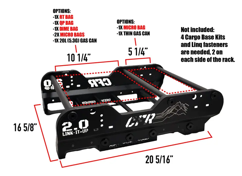 Cfr Link-It-Up 2.0 Lr (Large Rack) - Black 1