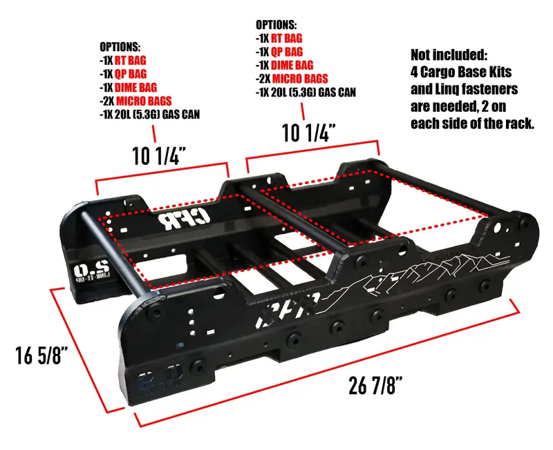 Cfr Link-It-Up 2.0 Lr (X Large Rack) - Black 1