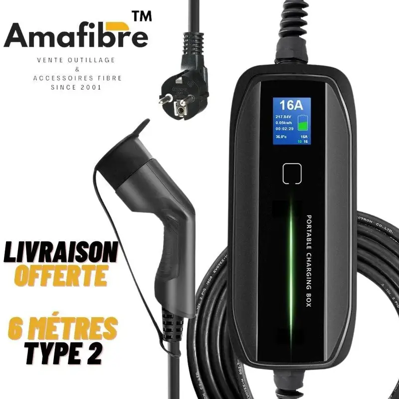Chargeur Voiture Électrique Type2 6M 1