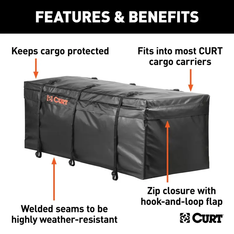 Curt Weatherproof Vinyl Cargo Bag (142Cm X 56Cm X 53Cm) 2