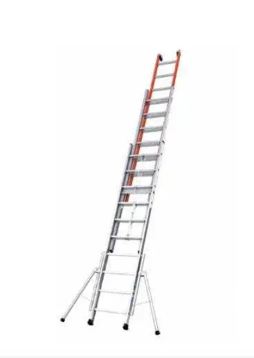Échelle Tubesca 3 Plans 6.90M - Transformable Aluminium Platinium | Norme En131 Nf 1
