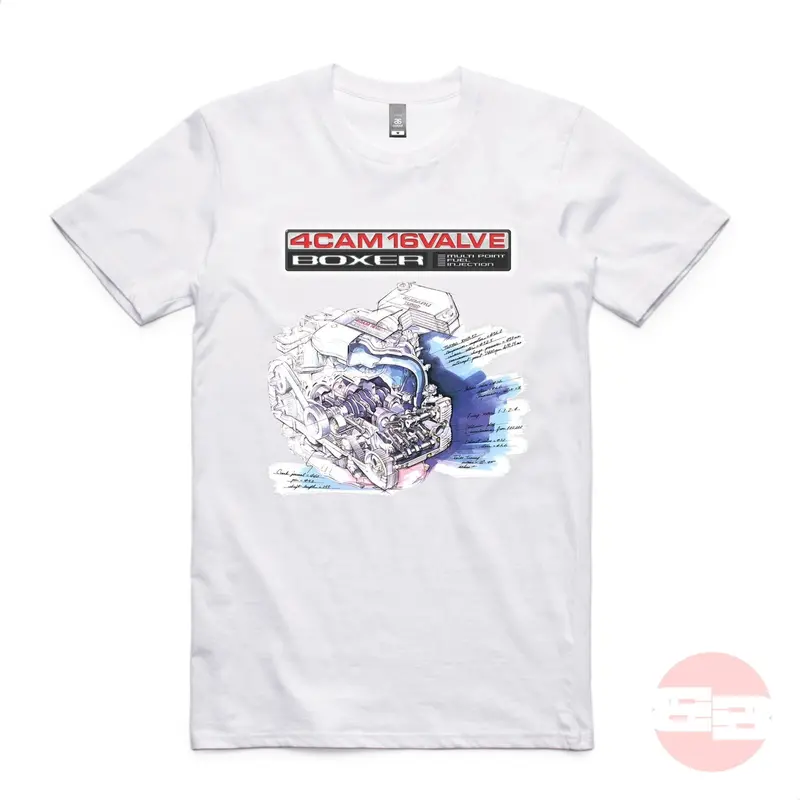EJ20 Engine Sketch T-Shirt – Short Sleeve Casual Fit