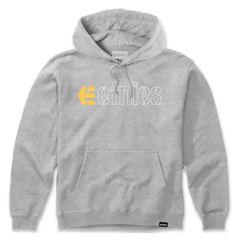 Etnies Ecorp Pullover Hoodie - Grey/Yellow 1