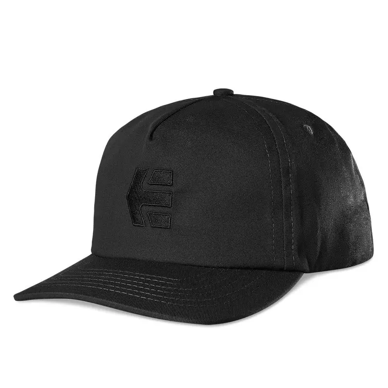 Etnies Icon Destruct Snapback Cap - Black/Black 1