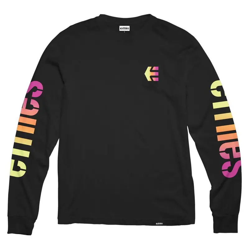 Etnies Icon Long Sleeve T-Shirt - Black/Glam 1