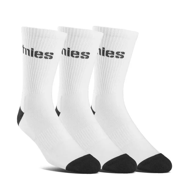 Etnies Stencil Icon Socks 3-Pack - White/White 1
