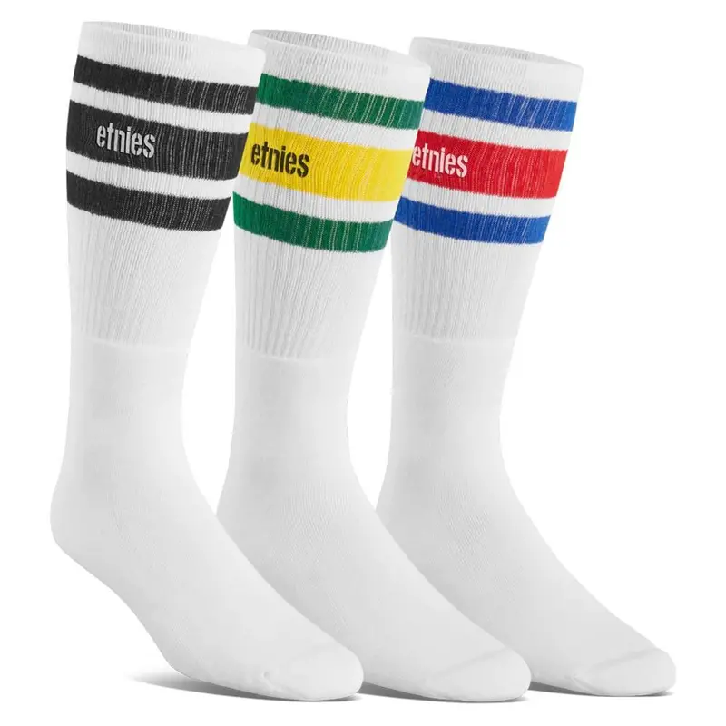 Etnies Tube Sock 3-Pack - White/Multi 1