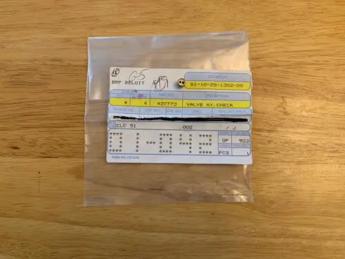 Evinrude Check Valve 1