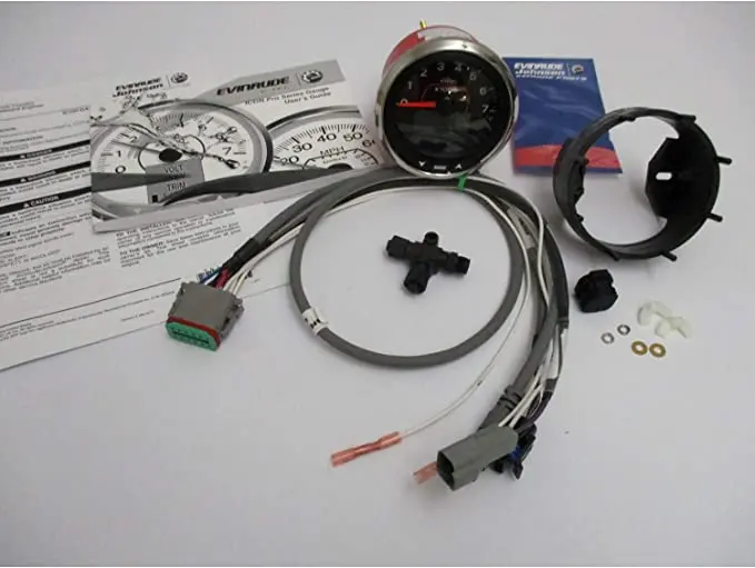 Evinrude Etec Icon Tach Pro Tachometer Kit 4" Black 7000 Rpm 1