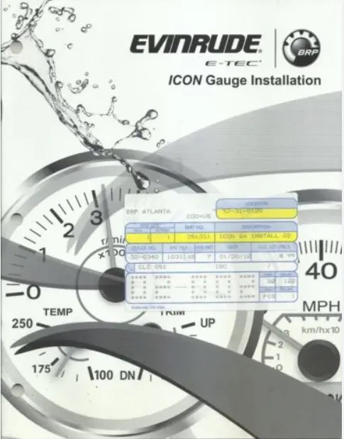 Evinrude Icon Gauge Installation 1